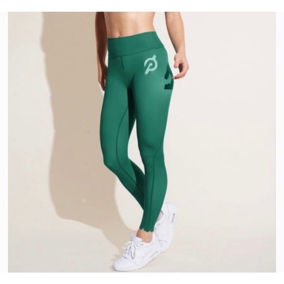 Peloton Emerald green scalloped ankle legging size small - Picture 1 of 7